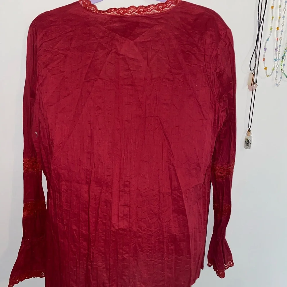 Red Button-Up - Picture 5 of 5